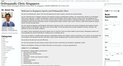 Desktop Screenshot of orthopaedicclinic.com.sg