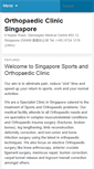 Mobile Screenshot of orthopaedicclinic.com.sg